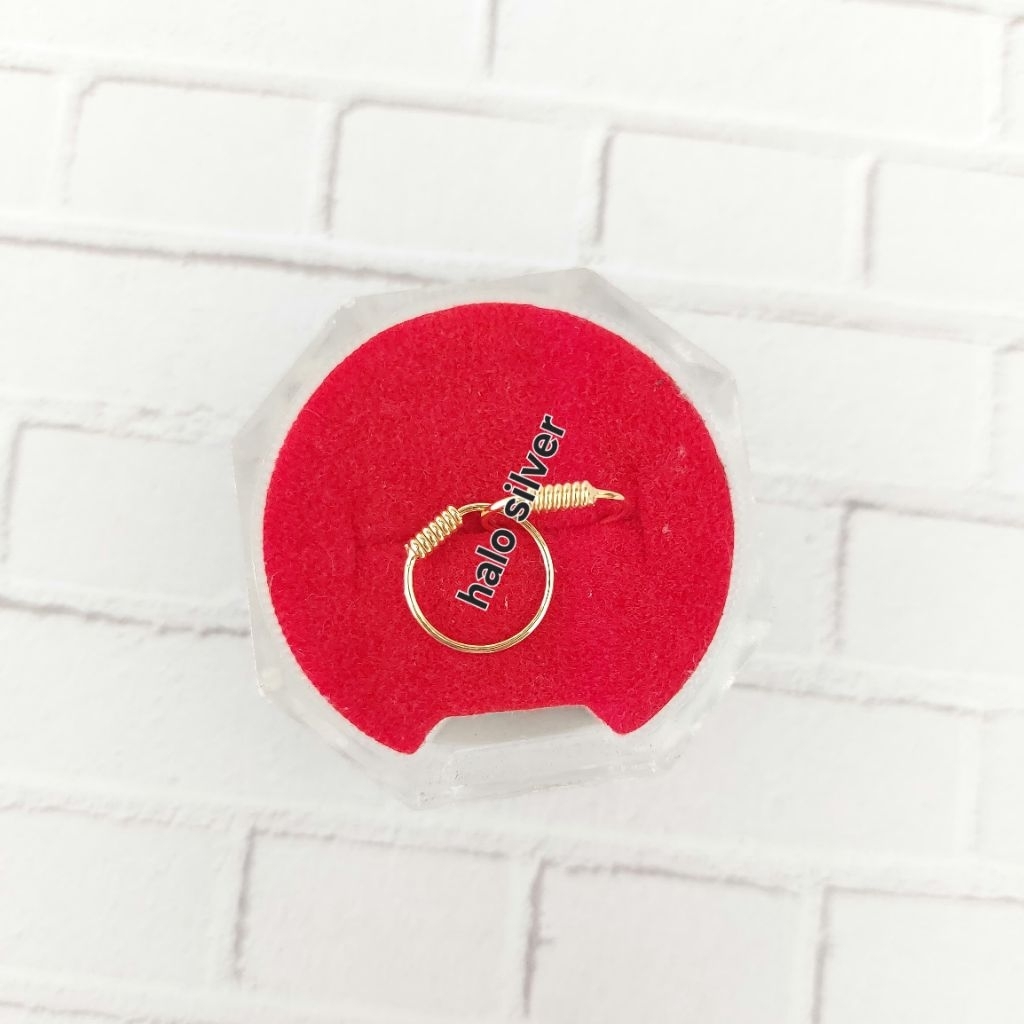 anting knip kawat anak 1/2 grm perak 925 lapis emas kuning