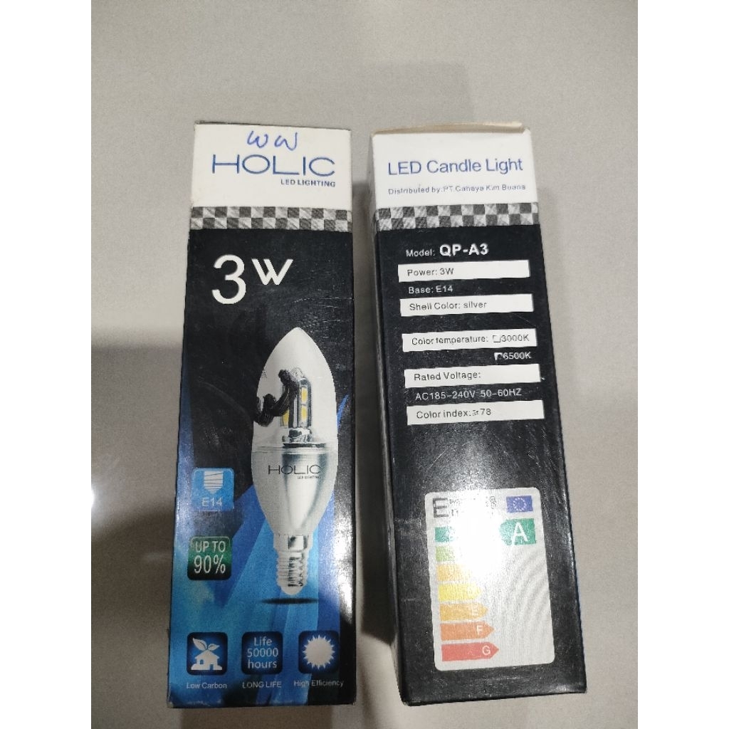 Lampu Candle LED Holic E14 E27 clear