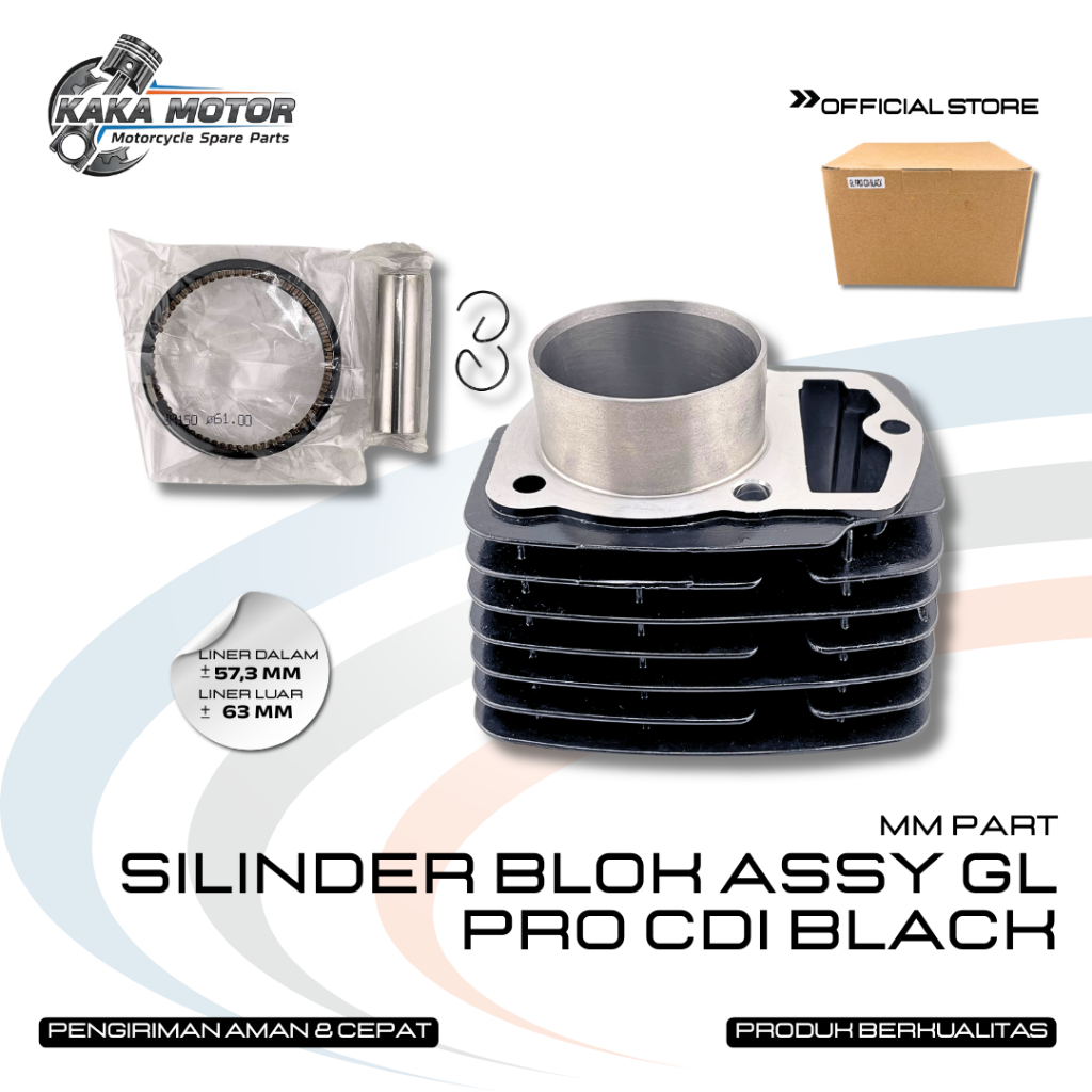 SILINDER BLOK ASSY GL PRO CDI BLACK – GL MAX SERIES CYLINDER BLOK BORING SEHER SET GL PRO CDI 144CM