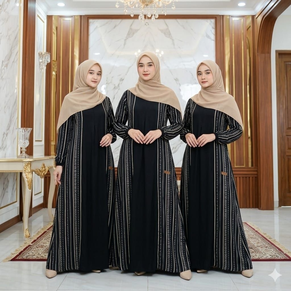 Gamis Mewah 100 Ribuan Bahan Rayon Twill Adem Bisa Untuk Seragam