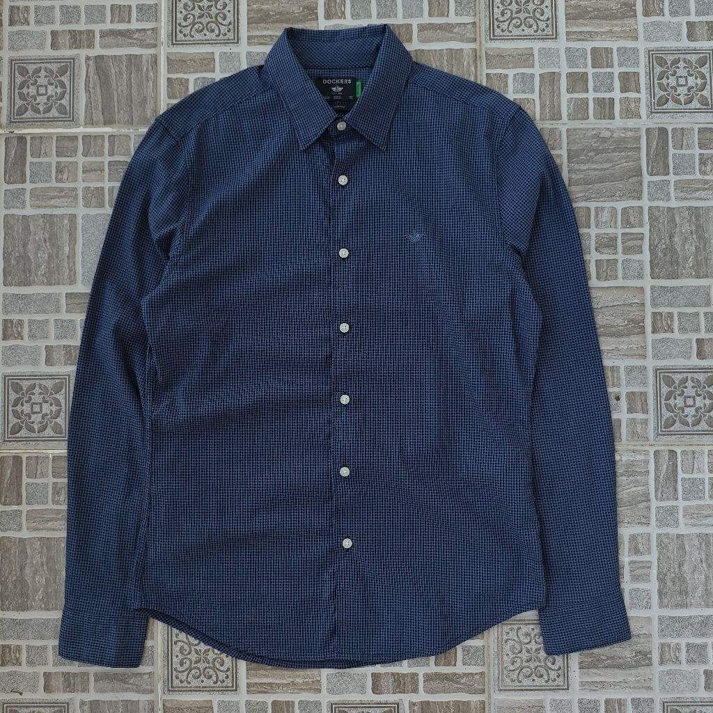 DOCKERS Navy Long sleeve Shirt Kemeja Lengan Panjang Pria