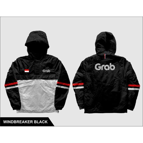 COD  Jaket Pria Ojol Grab Jaket Windbreaker Driver Grabbike Jaket Taslan antir air Driver Ojol Grab 