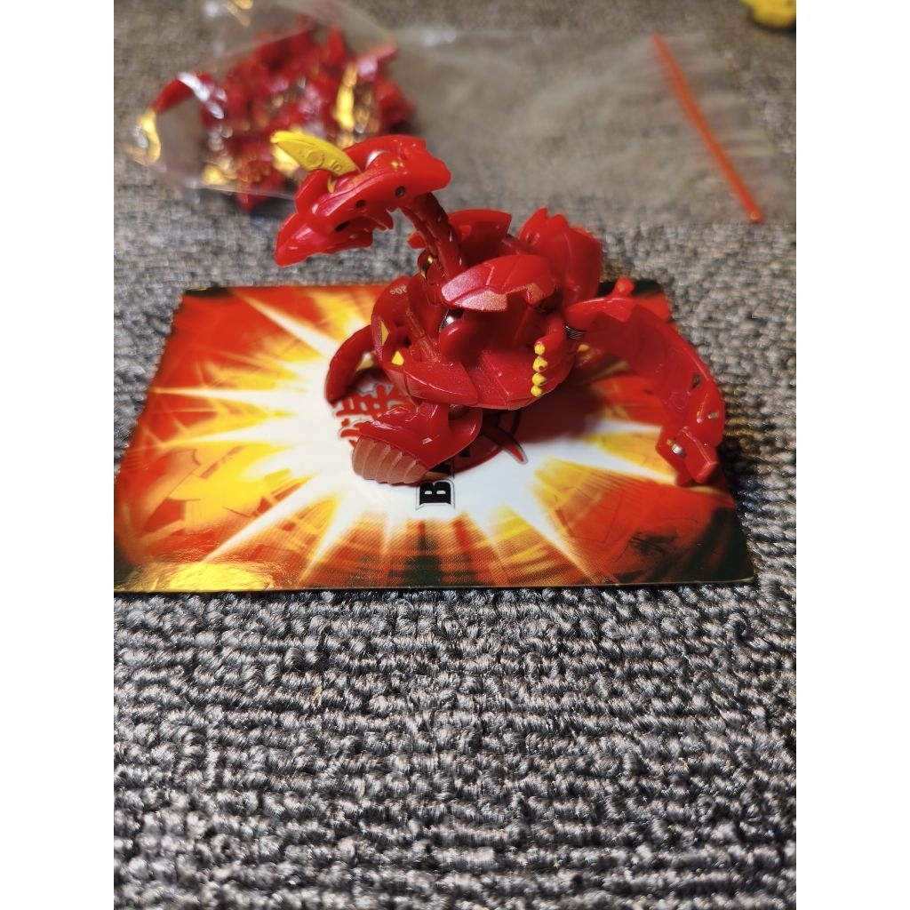 Bakugan Pyrus Viper Helios Minus + Junk Cadangan Original Sega Toys