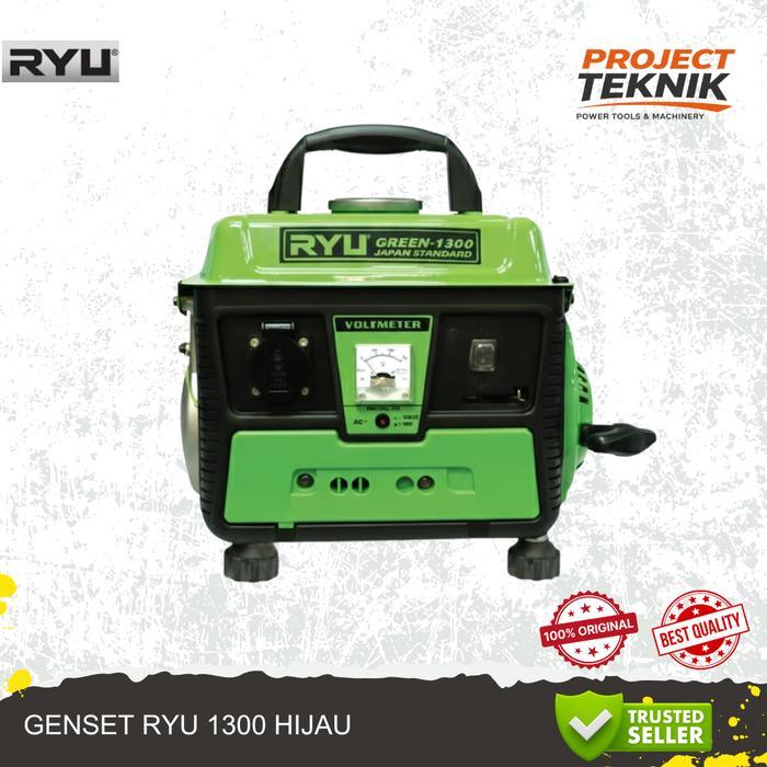 GENSET RYU 1300 HIJAU 4-Tak (Bensin Murni),