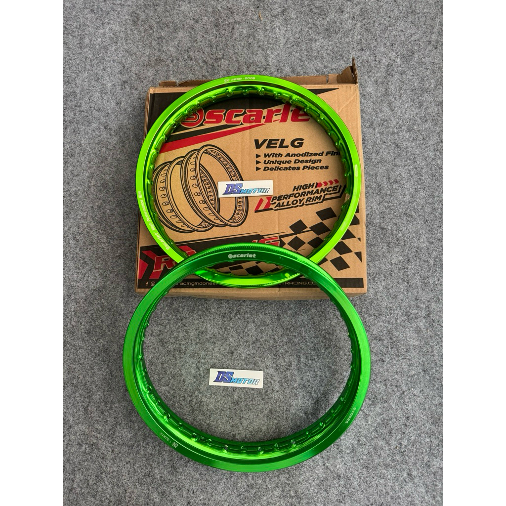 VELG SCARLET HIJAU GREEN JARI JARI RUJI RING14 UKURAN 140 160 Ring14 hole 36 R14 matic universal mio
