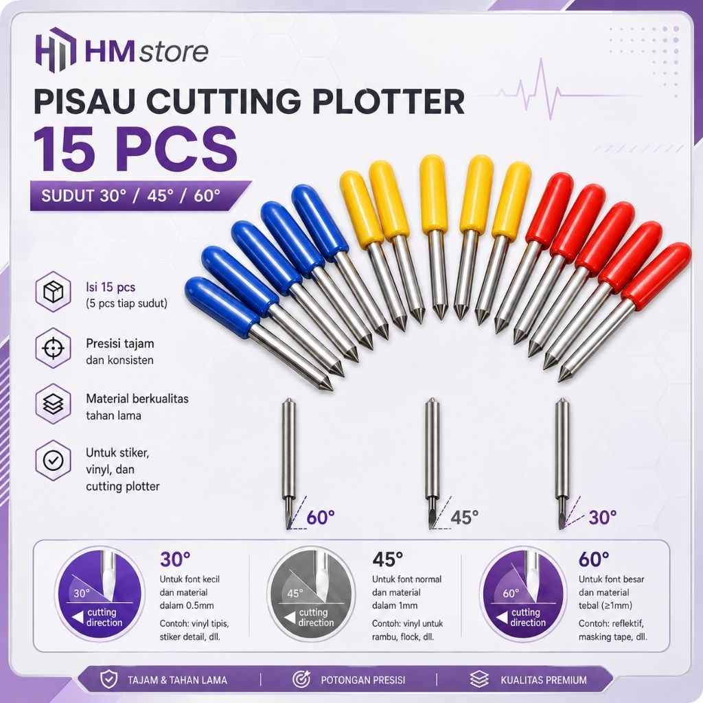 Pisau Mesin Cutting Jinka Roland Set 1 box 15pcs berkualitas
