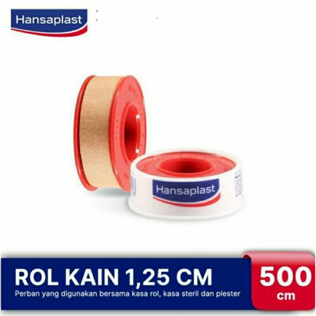 Hansaplast Plester Roll 5 Meter 1,25 CM - Lembut, Tahan Air, Mudah Dibuka