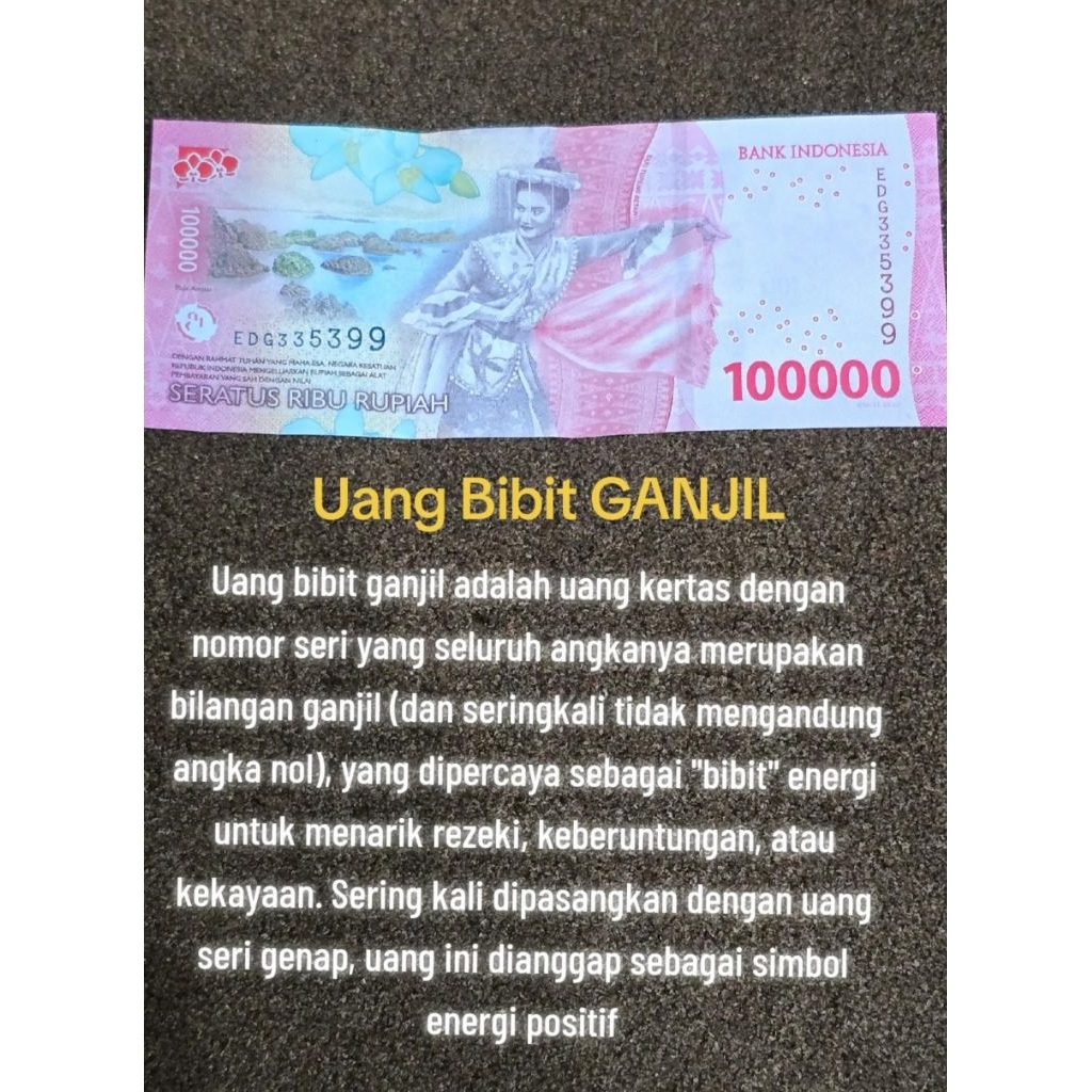 Uang Bibit 100 Ribu Lengkap dari Ganjil Genah dan 786
