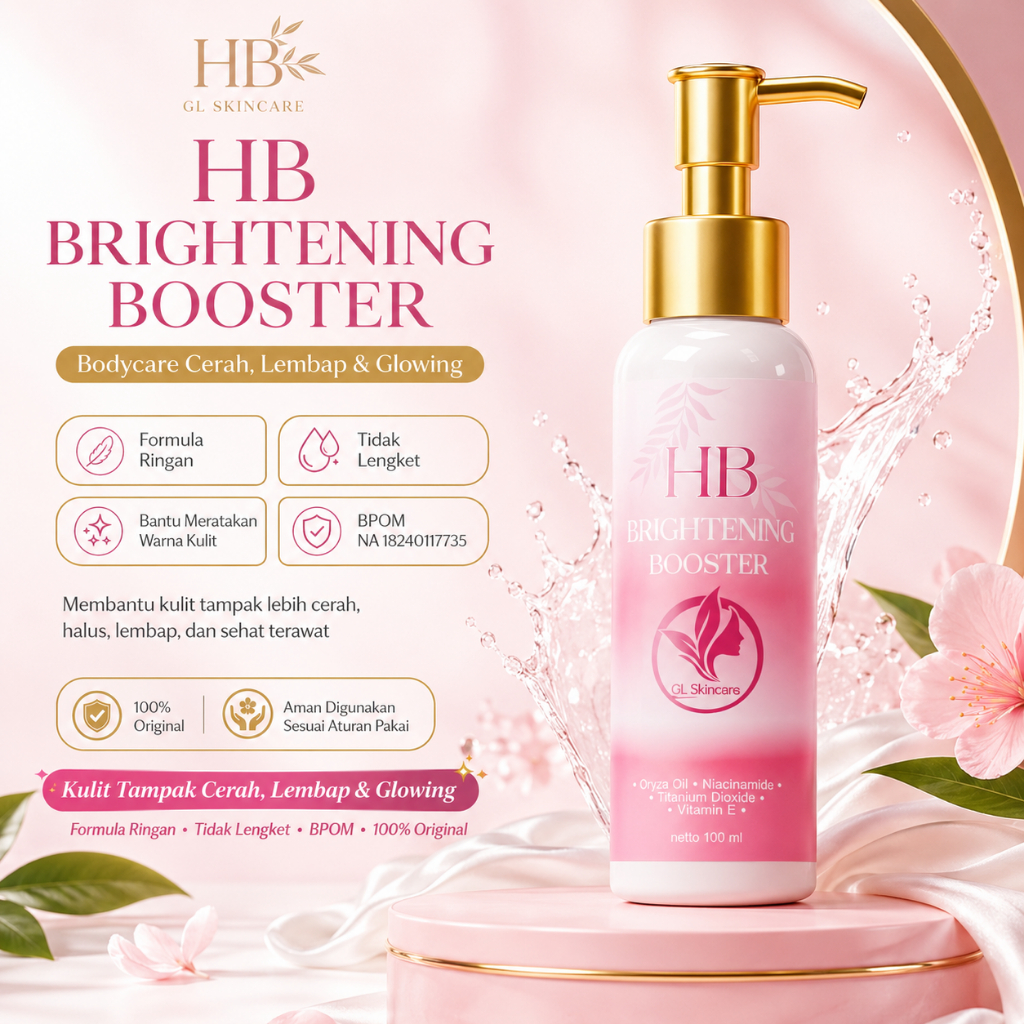GLSKINCARE HB BRIGHTENING BOOSTER - HB PEMUTIH KULIT - HB DOSTING & CEPAT PUTIH