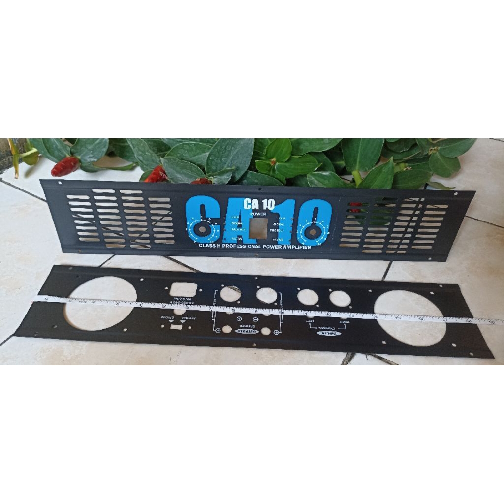 Panel Plat Power CA10 Amplifier - Desain Tahan Lama, Warna Hitam, Paket Lengkap