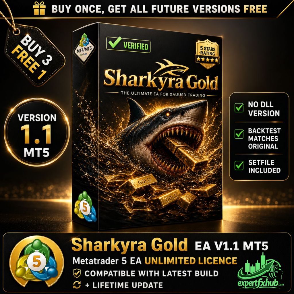 v1.1 Sharkyra Gold EA Metatrader 5 Expert Advisor, scalping trading bot unlimited licence and free l