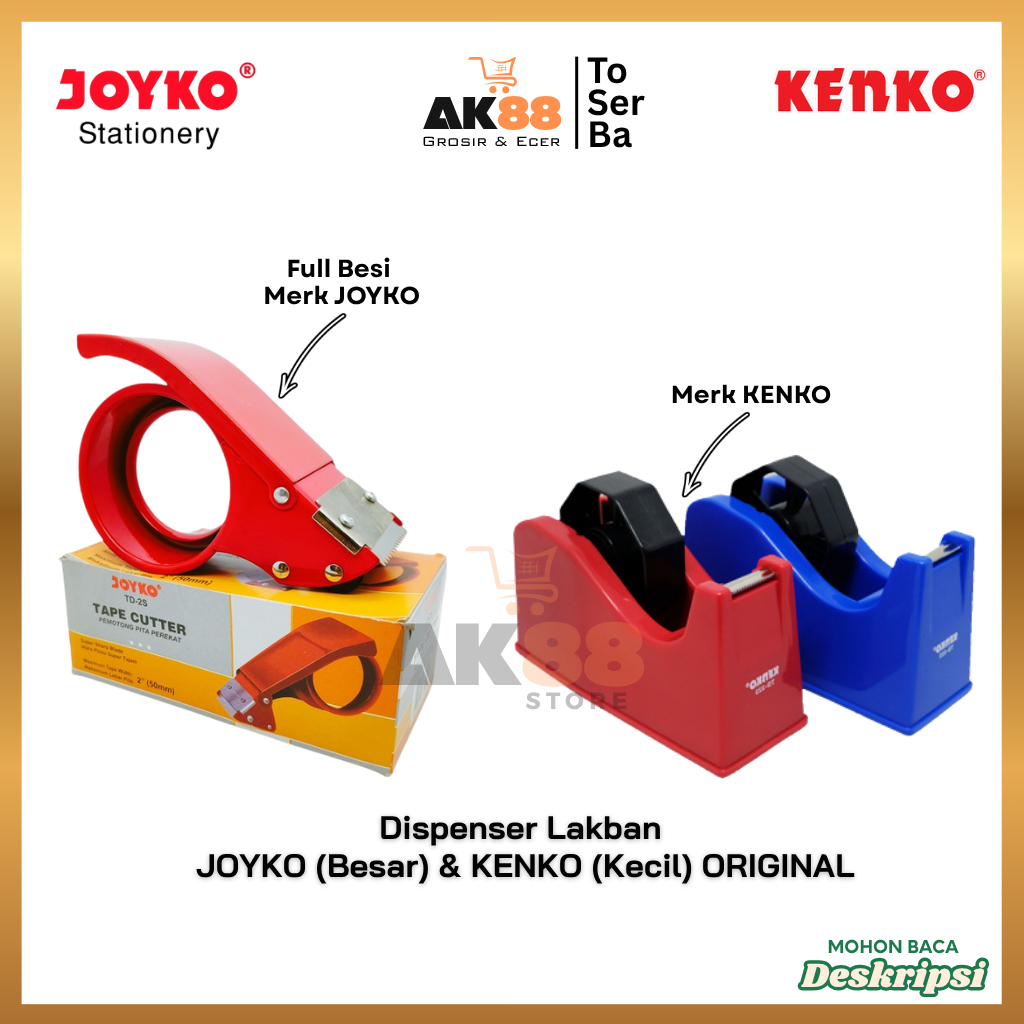 Dispenser Alat Pemotong Lakban / Cutter isolasi Besar Kecil