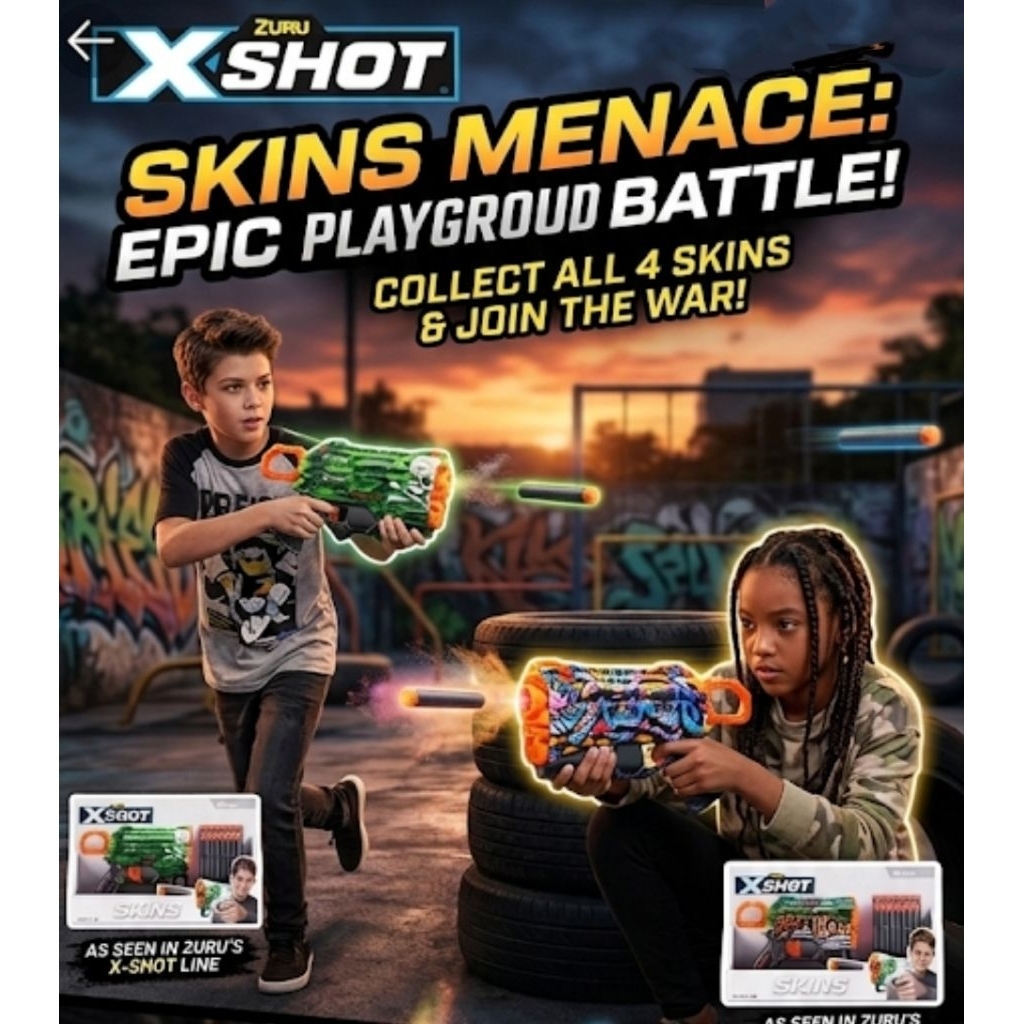 zuru xshot x-shot skins menace