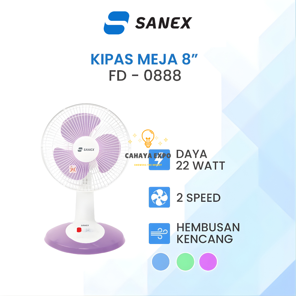 Sanex Desk Fan FD-0888 FD0888 Kipas Angin Meja 8 Inch
