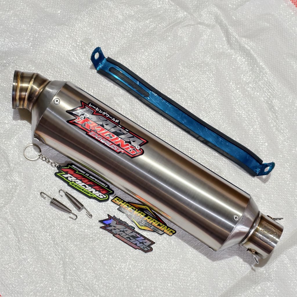 SLINCER KNALPOT RACING MAFIA OVAL PANJANG 30CM INLET 50MM SUARA BASS ADEM BAHAN STENLIS TEBAL