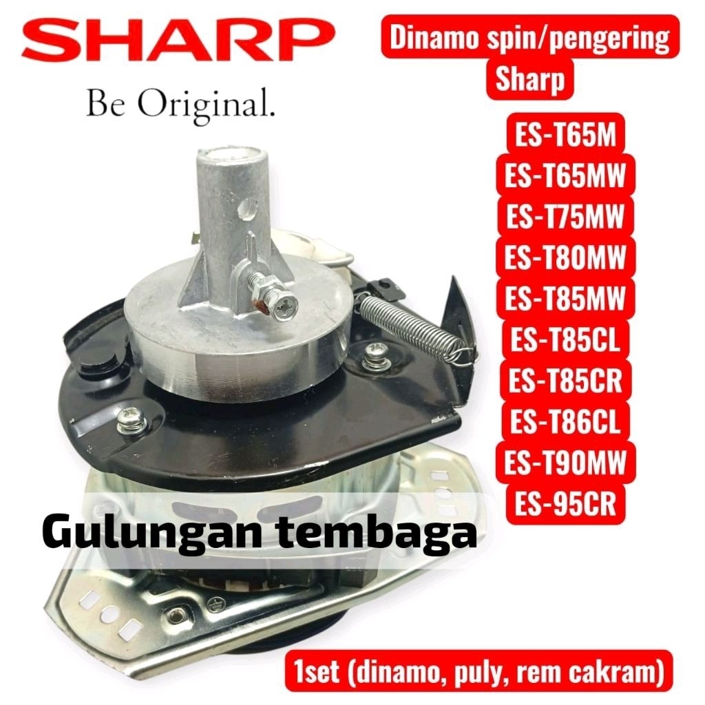 sharp motor dinamo spin pengering mesin cuci sharp super aqua magic ES-T65M ES-T65MW