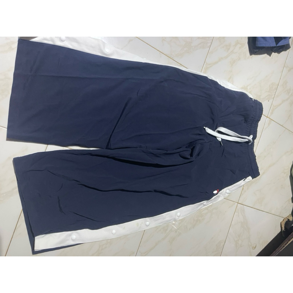 Celana Training FILA Original Snap Button Track Pants Navy Size M Preloved