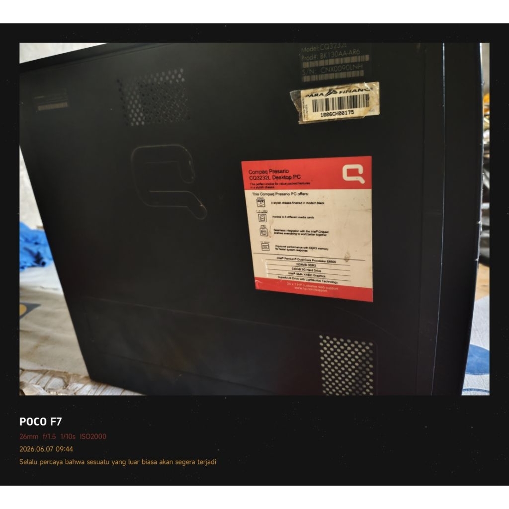 CPU Compaq Dual Core Siap Pakai