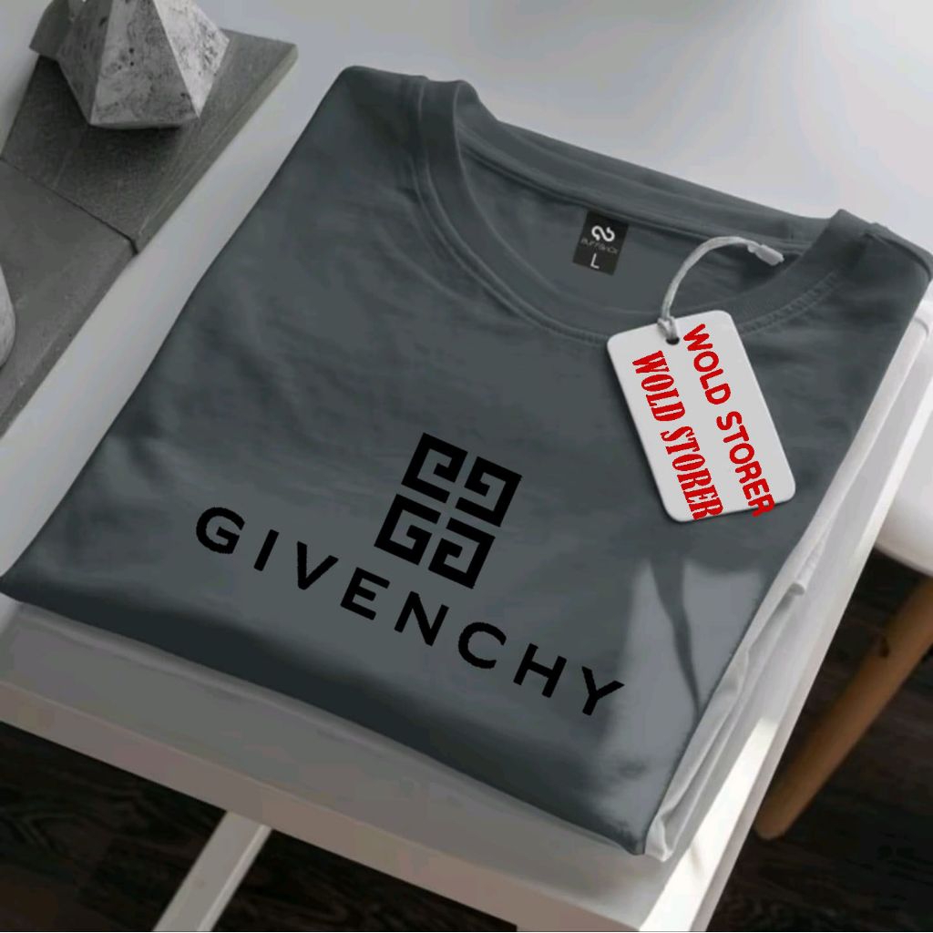 Promo Kaos Distro premium GIVENCHY Kaos Pria Kekinian T-Shirt Pria Kaos Distro Pria 100% Cotton Comb
