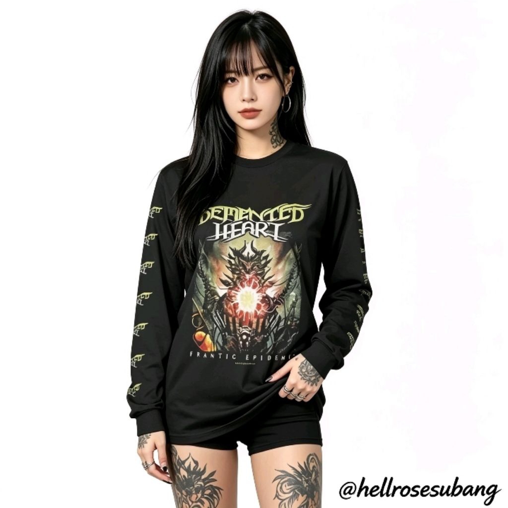 DEMENTED HEART - Frantic Epidemic - longsleeve / TSHIRT DISTRO / TSHIRT BAND METAL ORIGINAL