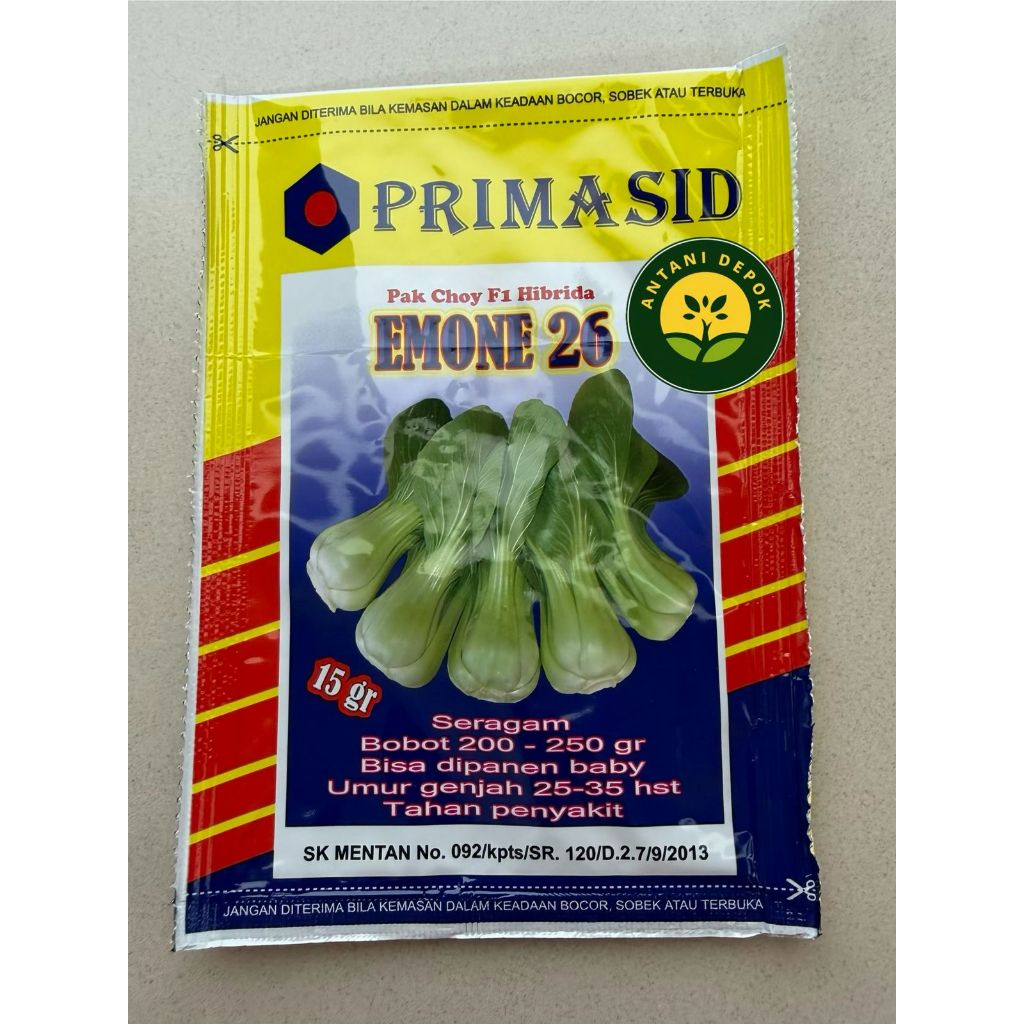 Benih Pakcoy EMONE 26 15GR Primasid Bibit Pakchoy Unggul Cepat Panen