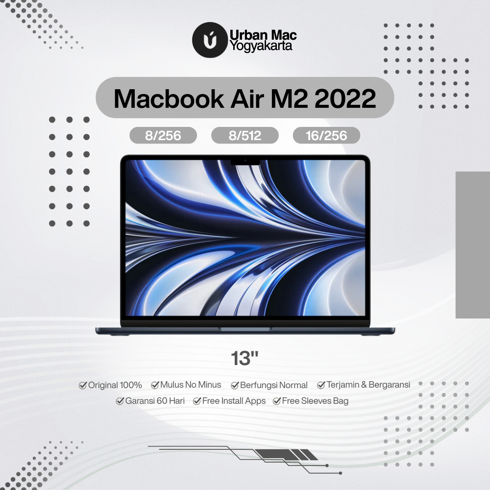 Macbook Air M2 2022 Second Like New Mulus Garansi 60 Hari Urban Mac Store Yogyakarta