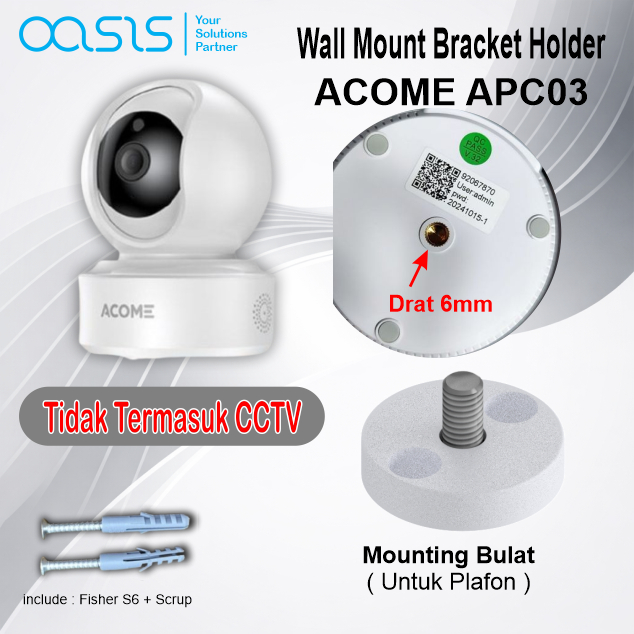 IP Camera CCTV ACOME APC03 drat 6mm Wall Mount Bracket Holder
