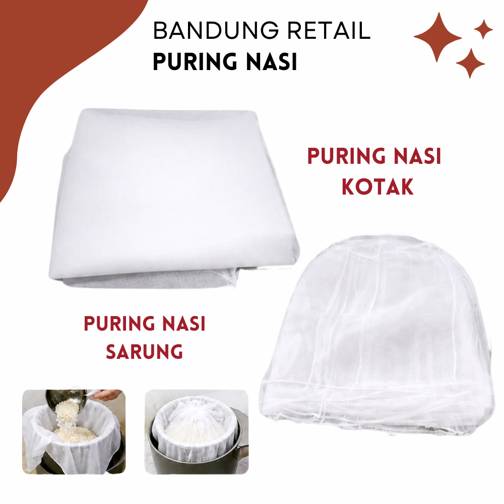 Sarung Nasi Puring Kain Tile Bentuk Sarung Dan Kotak | Saringan Gembol Nasi | Kain Puring Nasi untuk