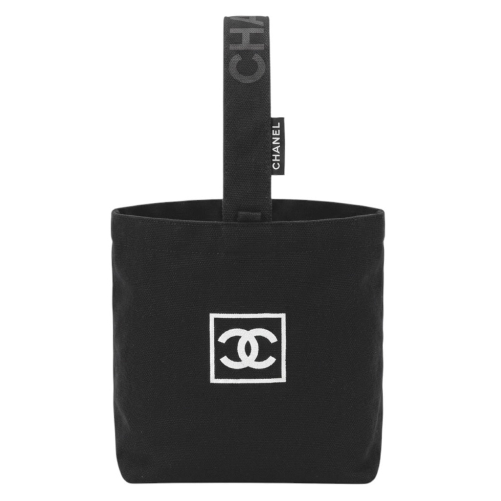 Chanel VIP Gift Novelty Canvas Black Handbag / Pouch / Bucket Bag