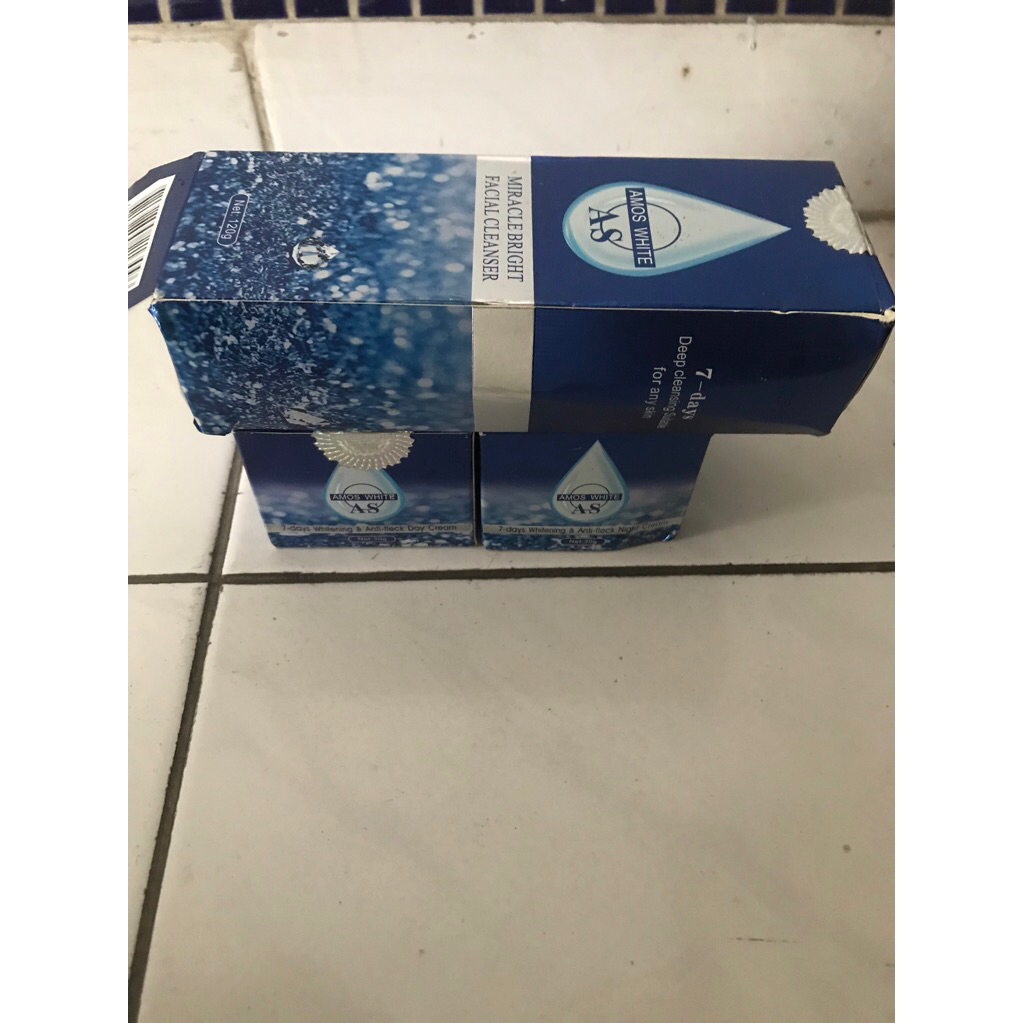 CREAM AMOS WHITE + SABUN / DAY NIGHT CREAM SABUN AMOS WHITE AS