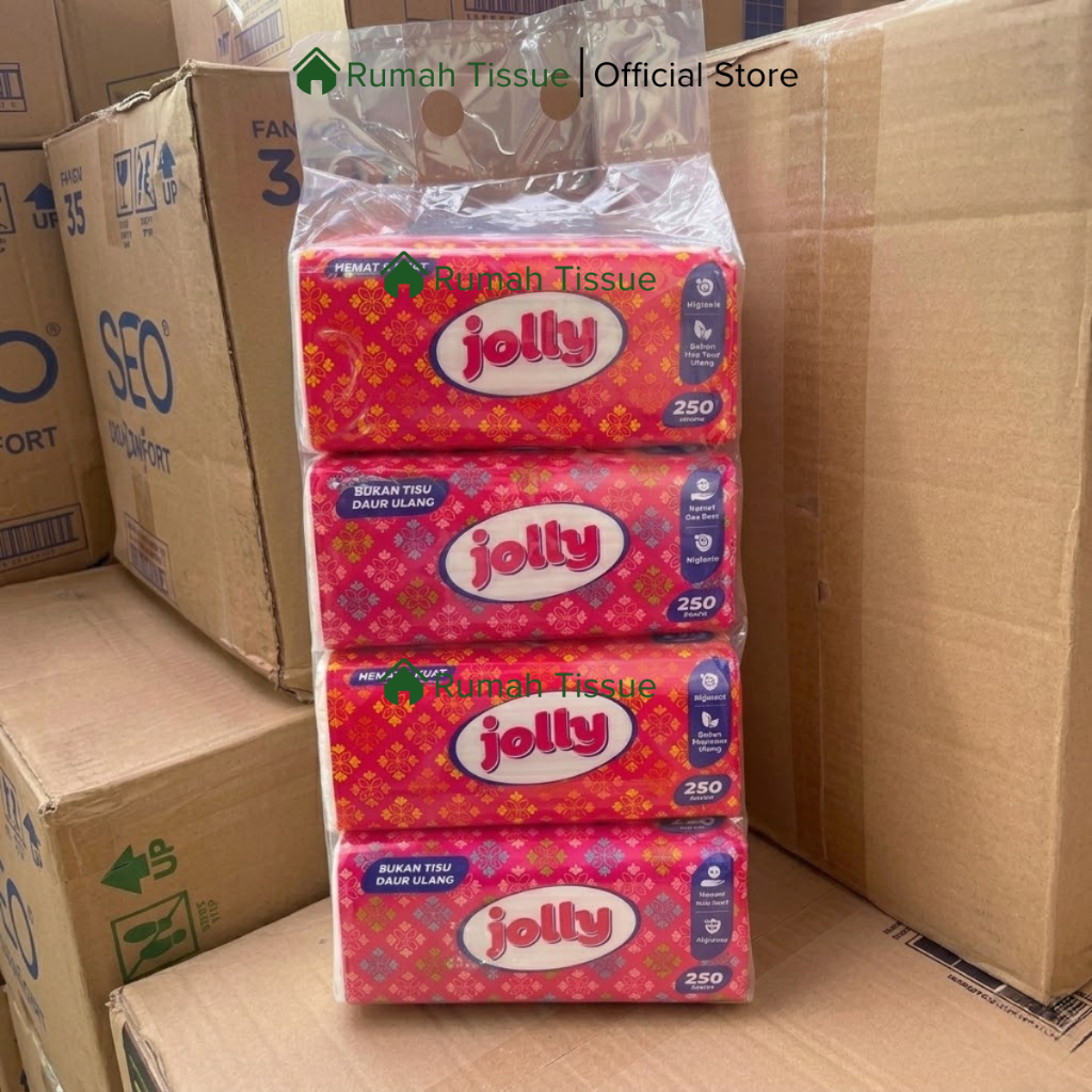 [1 DUS] Tisu Jolly 250 Sheet 2-Ply | Jolly Facial Tissue 250 Sheet 2-Ply
