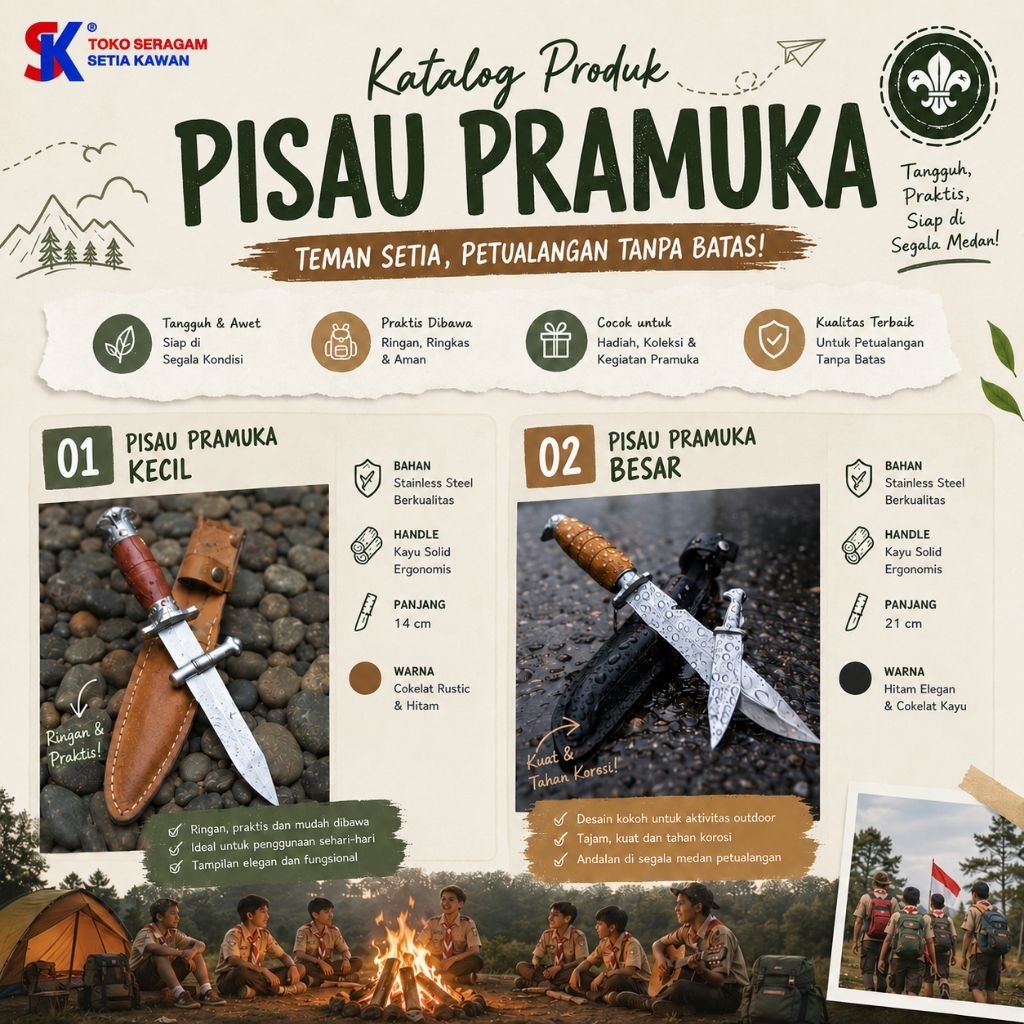 Pisau Pramuka / Pisau Bowie / Pisau Belati