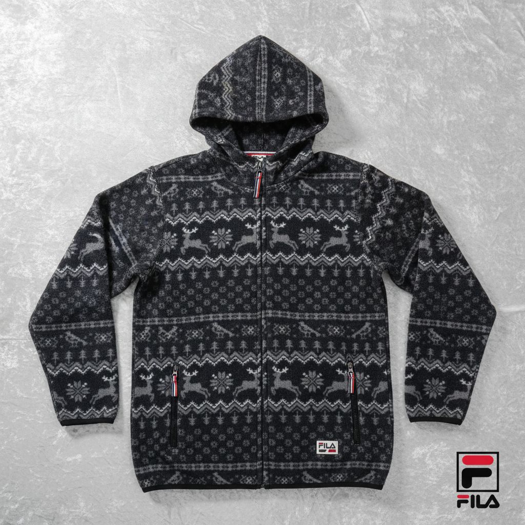 Fila Fleece Jacket Rajut Navajo Unik Langka