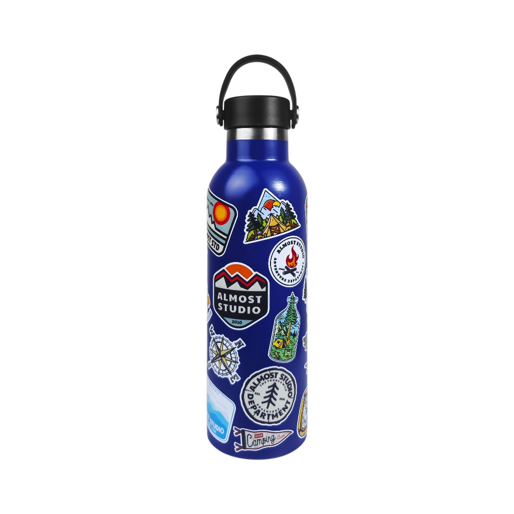Almost Studio Nomad Blue Thermos Cup Vacuum Insulated 750mL - Botol Tumbler Stainless Steel Tahan Pa