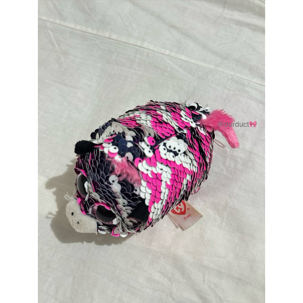 TY beanie zoey sequin fish plushie mini