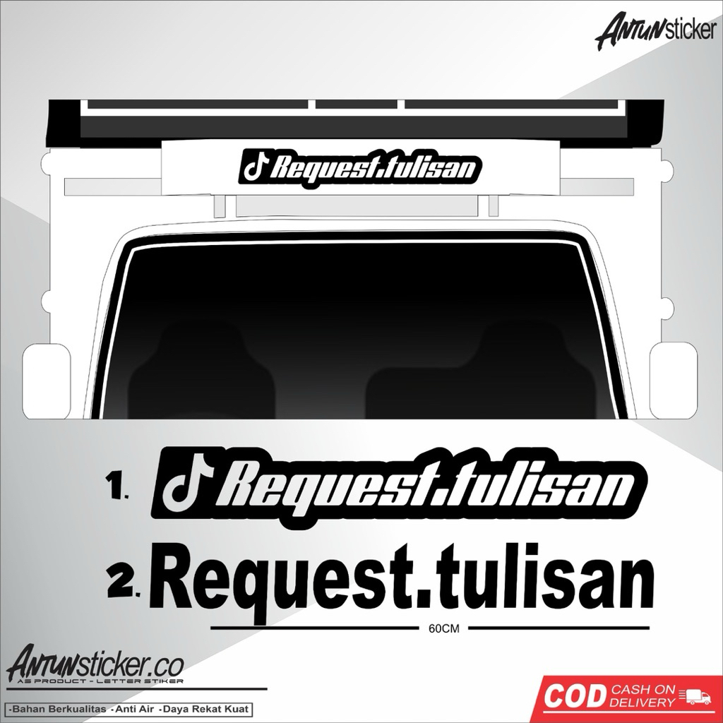 stiker truk request tulisan