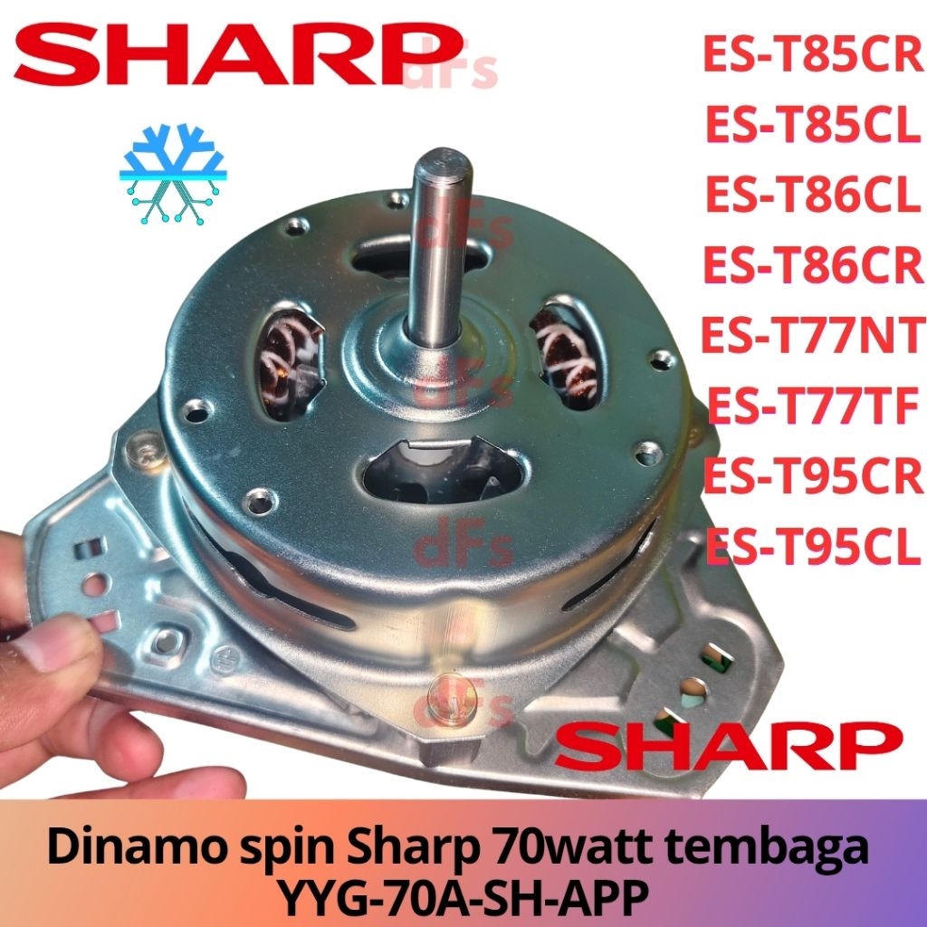 Dinamo Pengering Spin Sharp 70watt tembaga YYG-70A-SH-APP