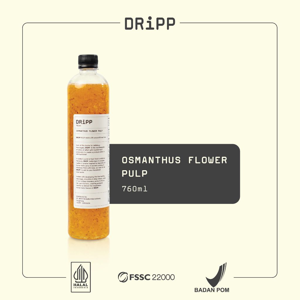 Dripp - Osmanthus flower pulp 760ml - Osmanthus pulp - Sirup puree rasa osmanthus