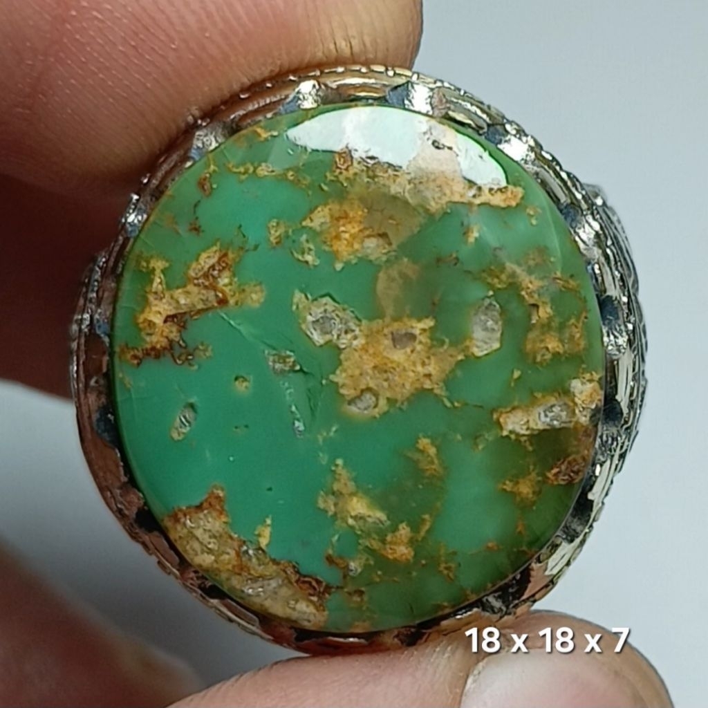 NATURAL BATU PIRUS PERSIA WARNA HIJAU DAUN