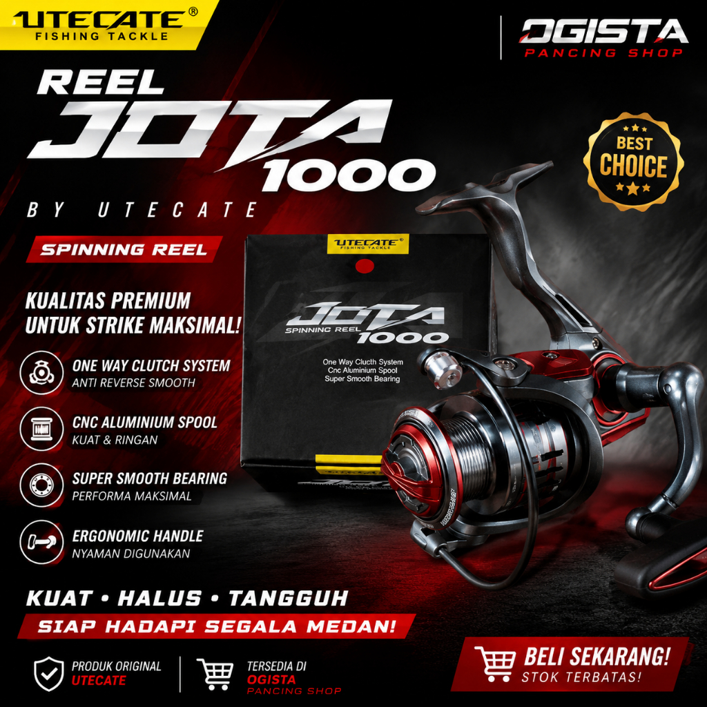 REEL JOTA 500, 800, 3000, 6000 UTECATE PENGGULUNG PANCING MURAH