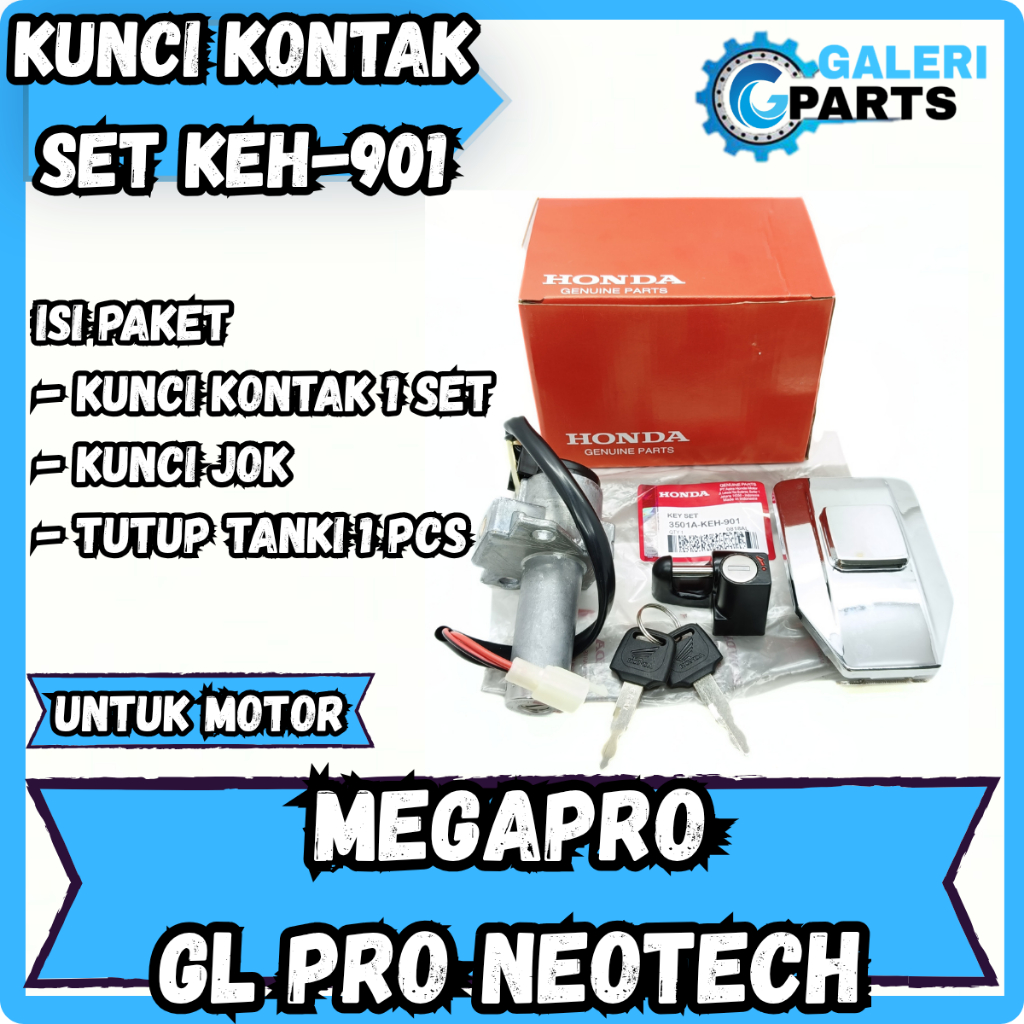 KUNCI KONTAK HONDA SET MEGAPRO GL PRO NEOTECH KUALITAS ASLI ORIGINAL HONDA AHM