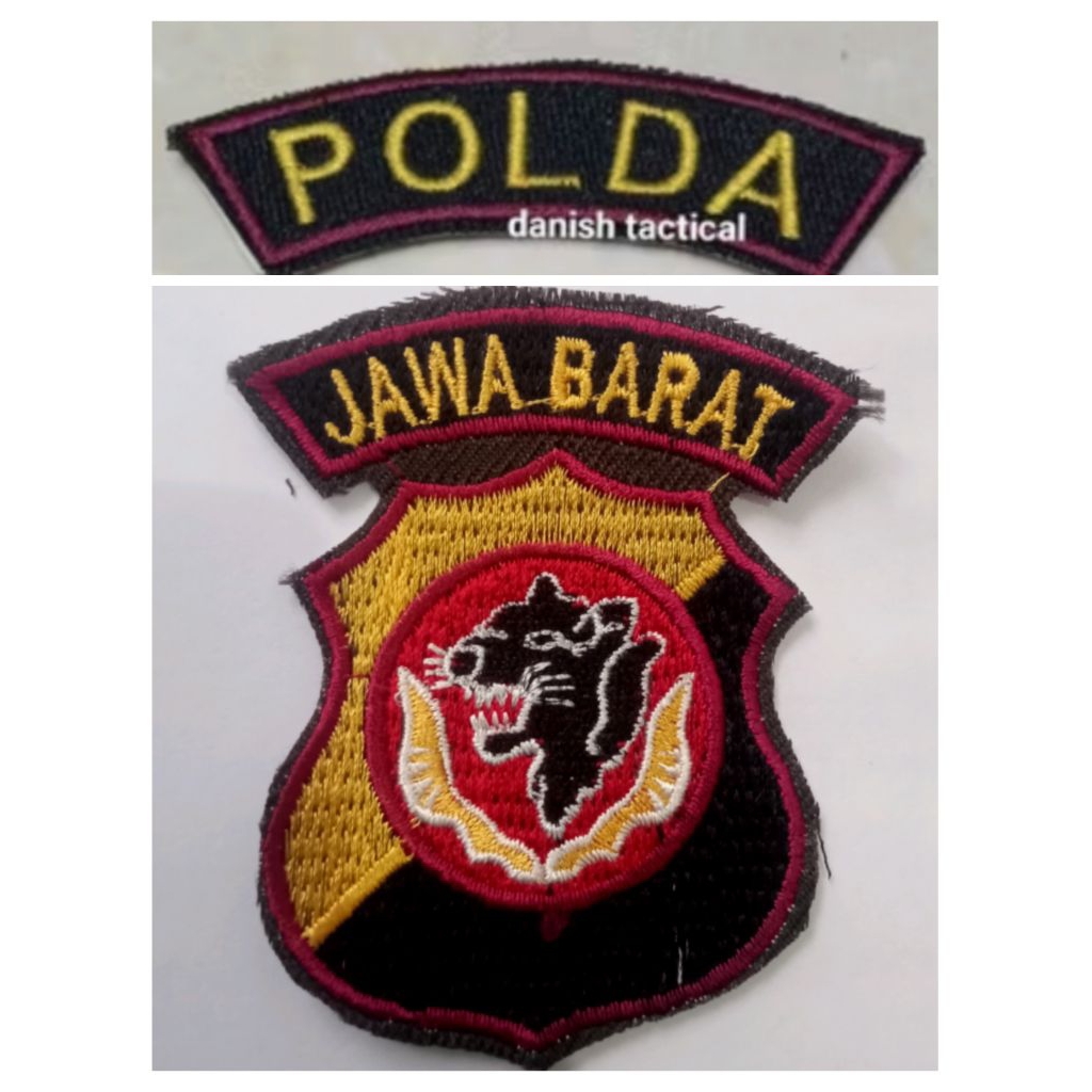 BET BORDIR LOGO LAMBANG POLDA JAWA BARAT