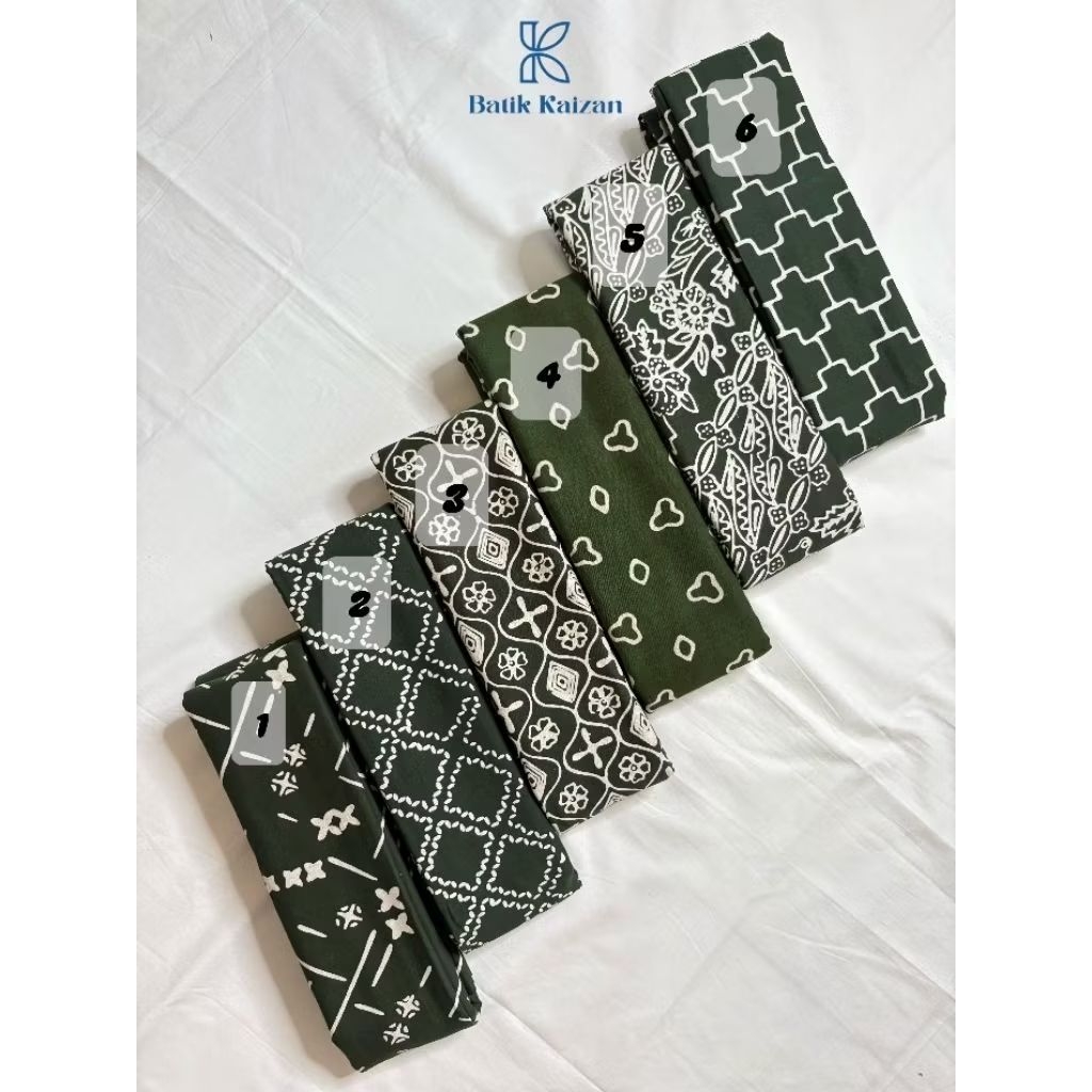 Kain Batik Cap Garutan | Series Hijau Army