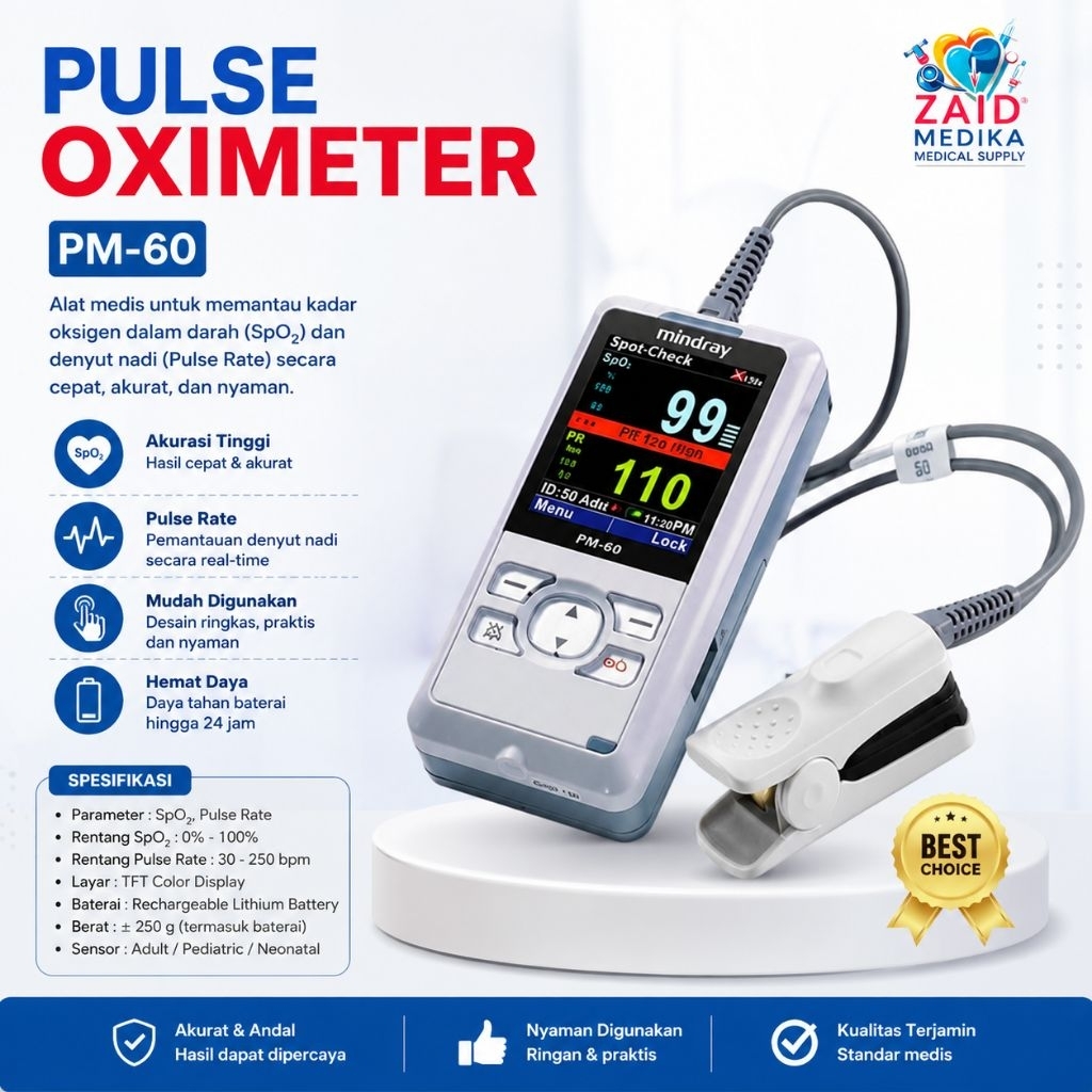 Pulse Oximeter PM-60 Mindray/ Oxymeter Mindray PM-60