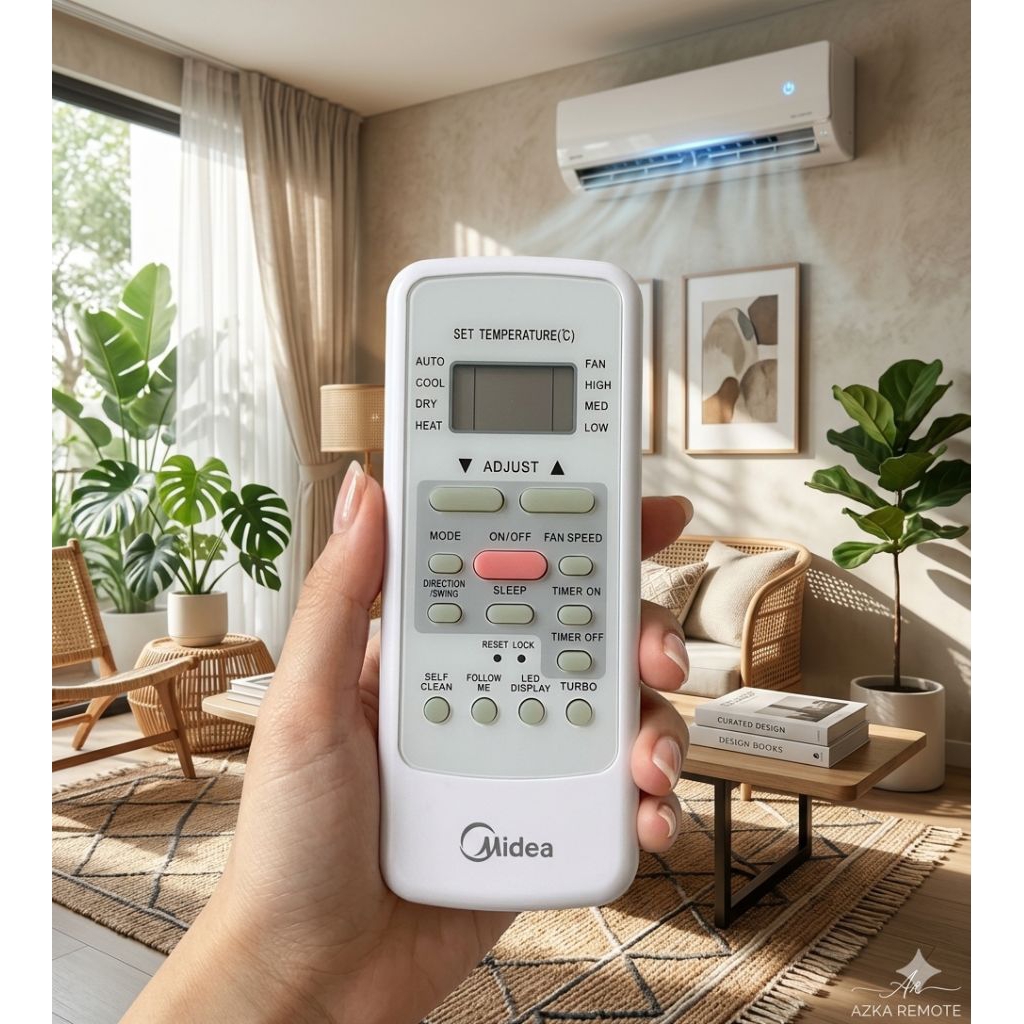 REMOTE REMOT AC MIDEA R51I19/BGE ORIGINAL ASLI DEVI