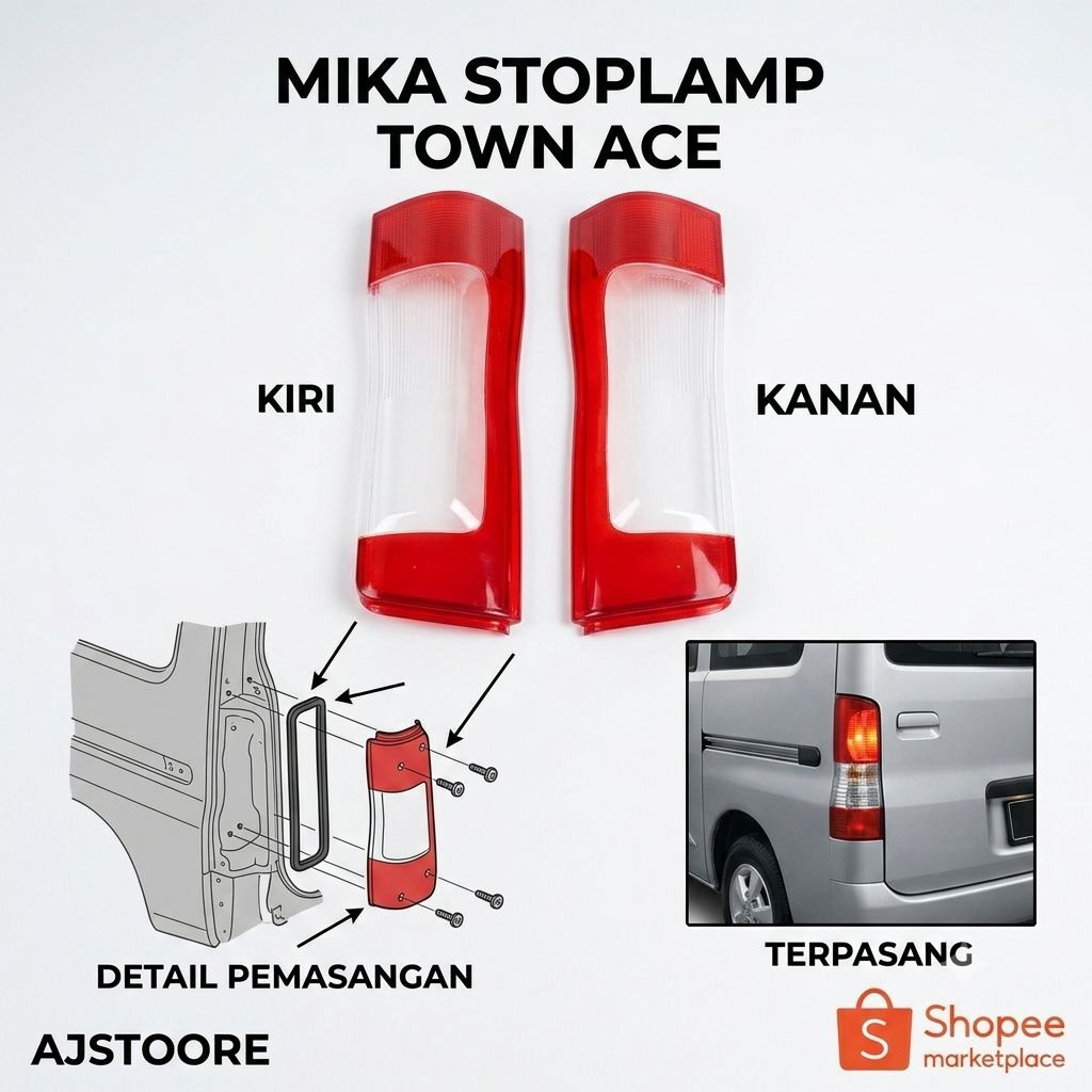 Mika Kaca Lampu Belakang Stoplamp Daihatsu Town Ace Grand Max Ekspor Lite Ace Import Kanan Kiri
