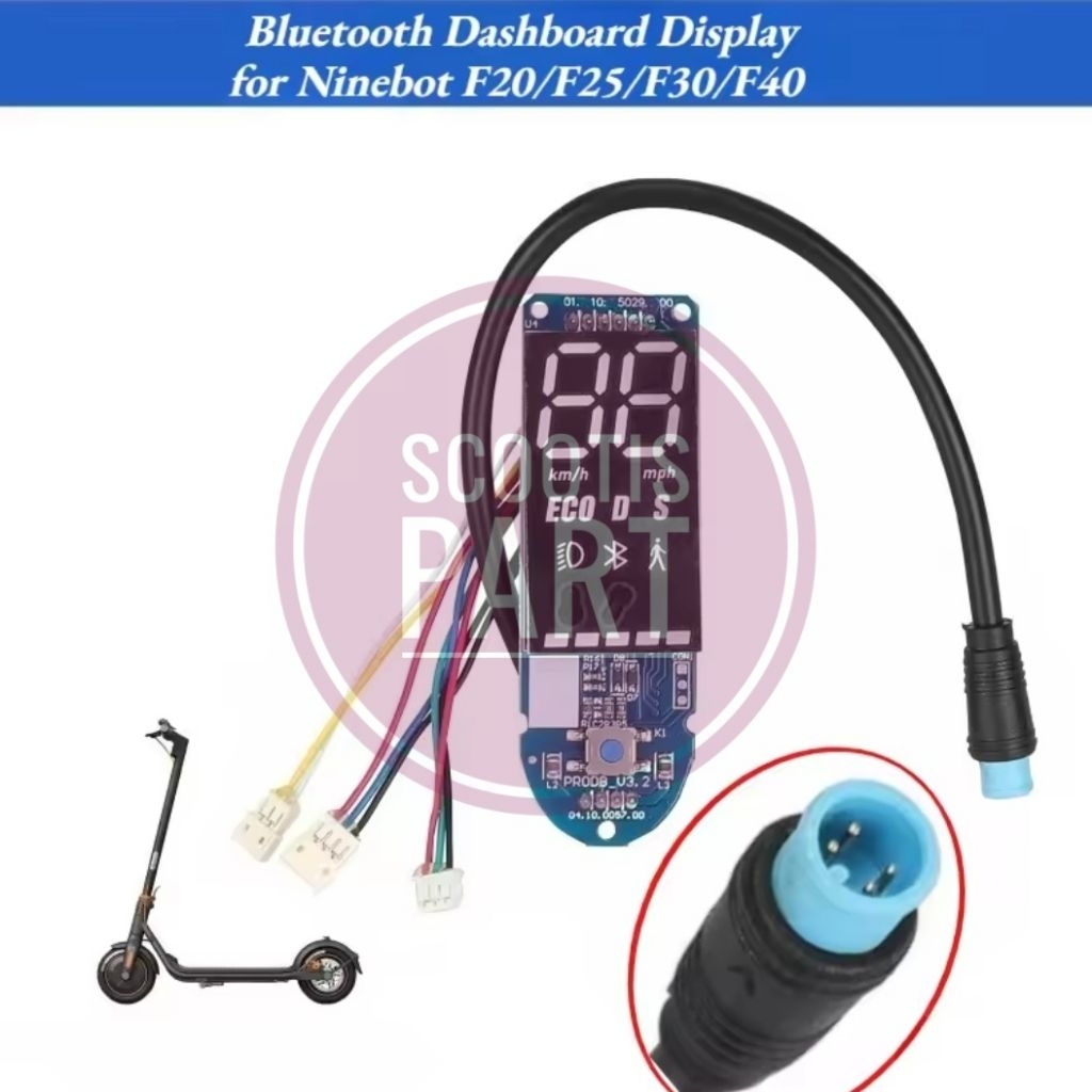 Dashboard LCD Display Panel Skuter Listrik Segway Ninebot F20 F25 F30 F40