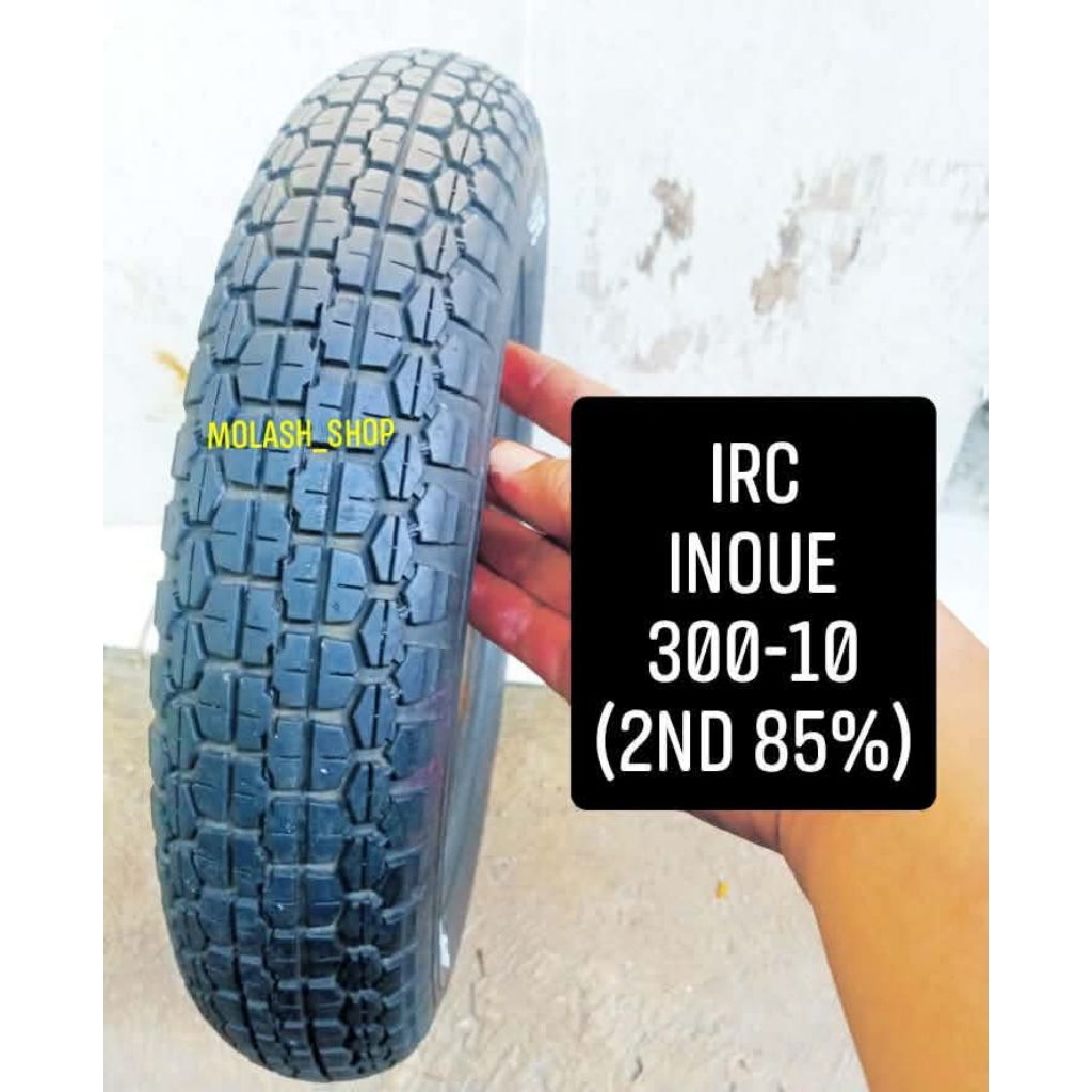 ban vespa small frame ring 10 irc inoue ukuran 300-10 kondisi 2nd copotan 85%