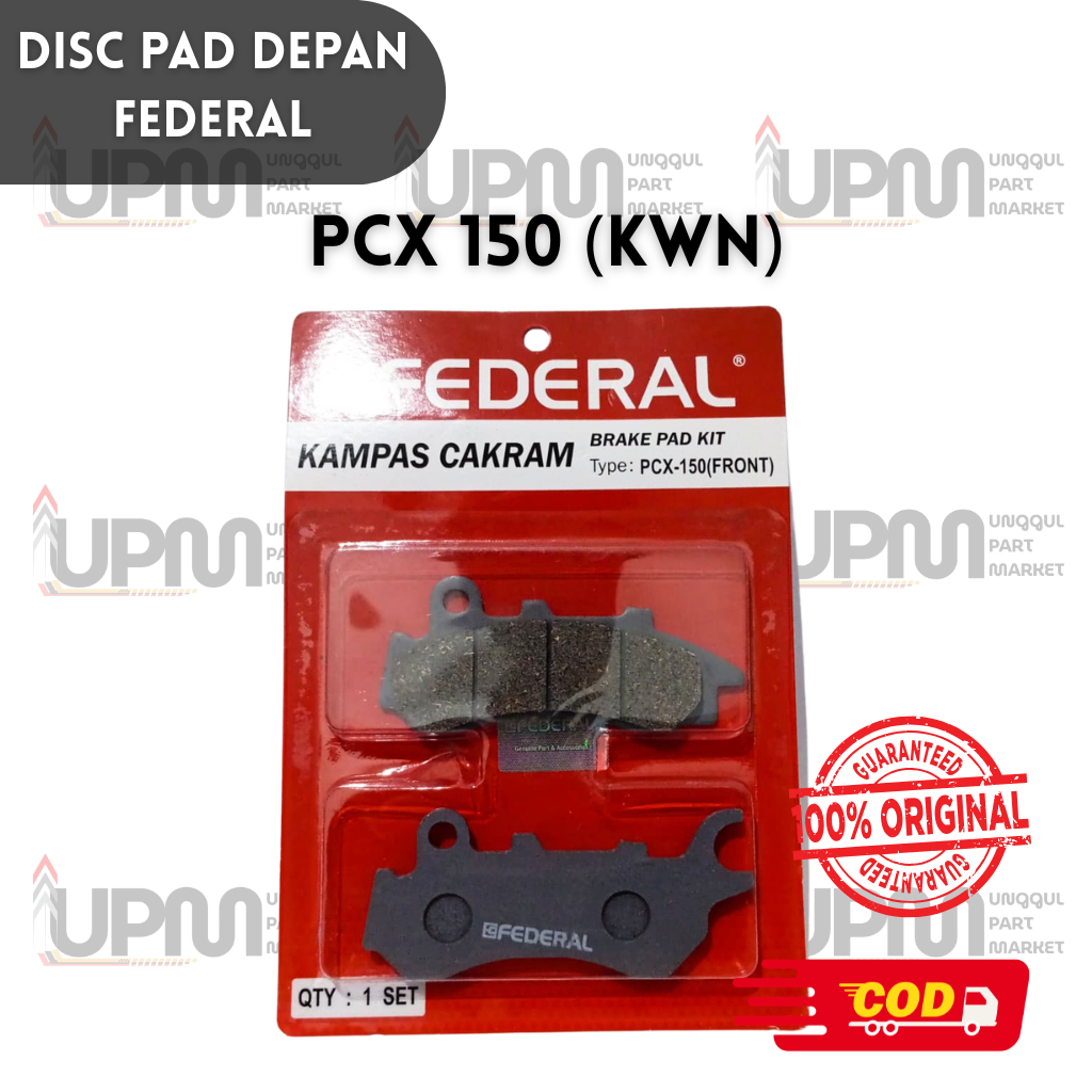 DISC PAD DEPAN PCX 150 / PCX (KWN) DISPAD KAMPAS REM CAKRAM HQ FEDERAL
