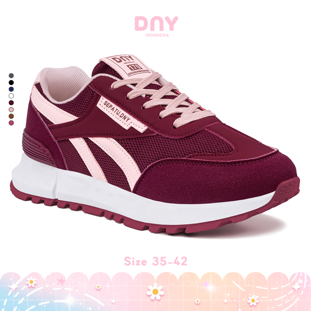 Sepatu DNY Sepatu Olahraga Wanita Women Shoes Sport Casual Sneakers Cewek Import Korean Style B 0103